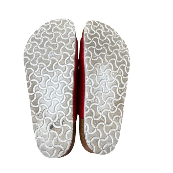 Birkenstock Florida Soft Slide Sandals In Red Leather Size 41 Women’s 10 Men’s 8 - Picture 5 of 5